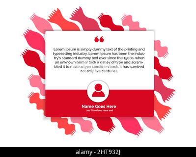 Creative Testimonial Templates - Editierbare Vektorgrafik Stock Vektor