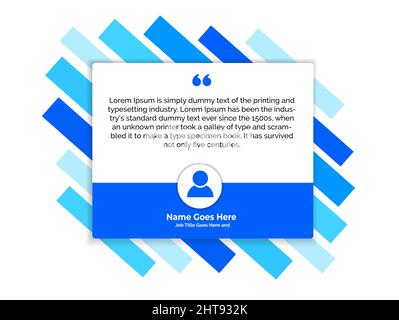 Creative Testimonial Templates - Editierbare Vektorgrafik Stock Vektor