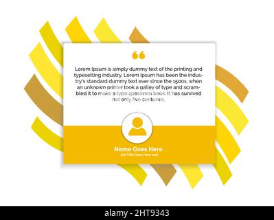 Creative Testimonial Templates - Editierbare Vektorgrafik Stock Vektor