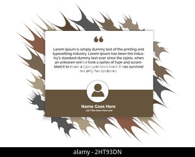 Creative Testimonial Templates - Editierbare Vektorgrafik Stock Vektor