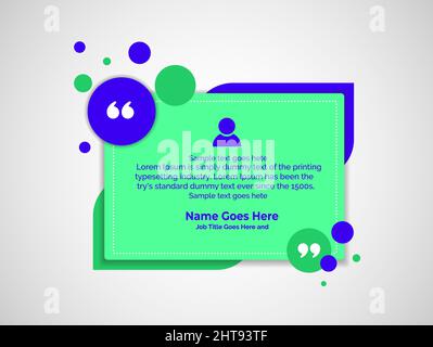 Creative Testimonial Templates - Editierbare Vektorgrafik Stock Vektor