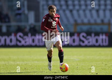 Turin, Italien, 27.. Februar 2022. Ricardo Rodriguez vom FC Turin während des Spiels der Serie A im Stadio Grande Torino, Turin. Bildnachweis sollte lauten: Jonathan Moscrop / Sportimage Stockfoto