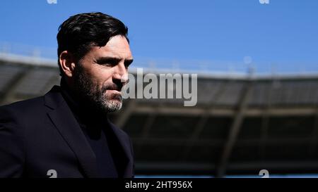 Turin, Italien. 27. Februar 2022. Davide Vagnati schaut vor dem Fußballspiel der Serie A zwischen dem FC Turin und Cagliari Calcio nach. Kredit: Nicolò Campo/Alamy Live Nachrichten Stockfoto