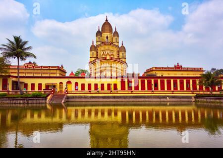 Dakshineswar Kali Tempel, Kolkata, Westbengalen, Indien Stockfoto