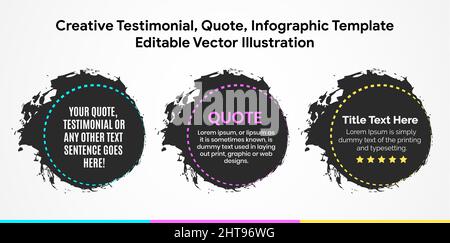 Creative Testimonial, Zitat , Infografik Vorlage Editierbare Vektor-Illustration Stock Vektor
