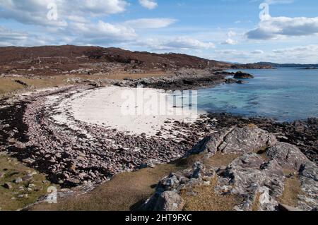 Coral Beach in der Nähe von Toscaig auf der Applecross Halbinsel, Wester Ross, Schottland Stockfoto