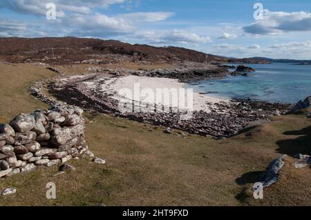 Coral Beach in der Nähe von Toscaig auf der Applecross Halbinsel, Wester Ross, Schottland Stockfoto