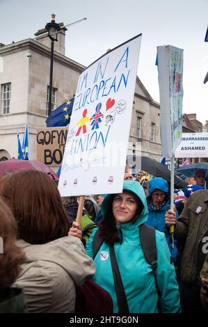 Anti-Brexit-Demonstration in London 19. Oktober 2019 Stockfoto