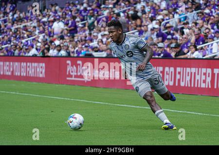 Orlando, Florida, USA, 27. Februar 2022, CF Montreal forward Romell Quioto #30 während der ersten Hälfte im Exploria Stadium. (Foto: Marty Jean-Louis) Quelle: Marty Jean-Louis/Alamy Live News Stockfoto