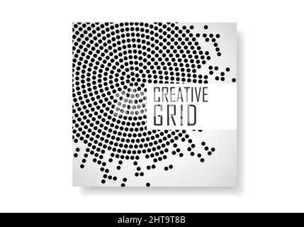 Broschürenvorlage mit Halbton-Design. Stock Vektor