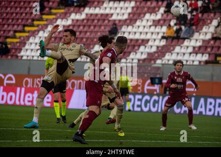 Reggio Calabria, Italien. 27.. Februar 2022. Galabinov Andrey Reggina-Kopfschuss während Reggina 1914 gegen AC Pisa, Italienisches Fußballspiel der Serie B in Reggio Calabria, Italien, Februar 27 2022 Quelle: Independent Photo Agency/Alamy Live News Stockfoto