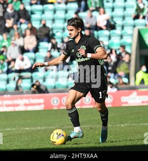 Easter Road Stadium, Edinburgh.Schottland UK.27. Feb 22 Hibernian vs Celtic Cinch Premiership Match. JOTA (#17) von Celtic FC Credit: eric mccowat/Alamy Live News Stockfoto