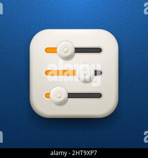 Vektorgrafik für Symbole zur App-Steuerung Stock Vektor