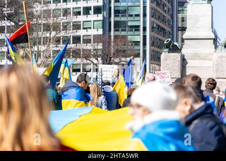 Kundgebung der Ukraine vor dem Weißen Haus in Washington DC am 27. Februar 2022 Stockfoto