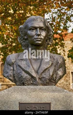 violette szabo Statue London Special Ops Memorial Stockfoto