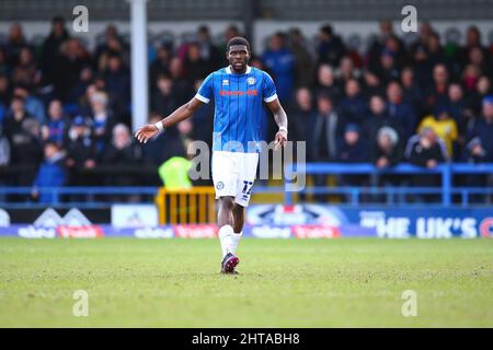 Crown Oil Arena, Rochdale, England - 26.. Februar 2022 Jeriel Dorsett (12) von Rochdale - während des Spiels Rochdale gegen Northampton, EFL League Two 2021/22 in der Crown Oil Arena, Rochdale, England - 26.. Februar 2022 Credit: Arthur Haigh/WhiteRoseFotos/Alamy Live News Stockfoto