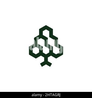 Baum Logo Design Inspiration Symbol Vektor Vorlage Stock Vektor