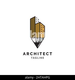 Architekt Logo Design Inspiration Symbol Illustration Vektor Vorlage Stock Vektor