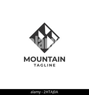 Mountain Logo Design Illustration Vektor Vorlage Stock Vektor