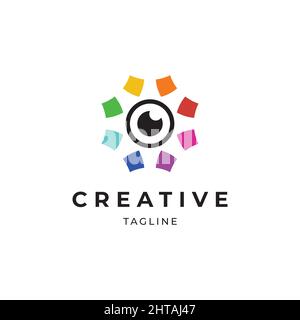 Eye Vision Logo Design Inspiration Vektor Vorlage Stock Vektor