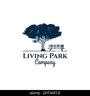 Naturpark Logo Design Illustration Vektor Vorlage. Inspiration für Stadtpark-Symbole Stock Vektor