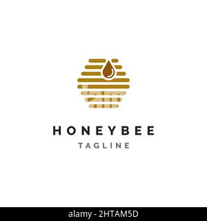 Honey Bee Logo Design Illustration Vektor Vorlage Stock Vektor