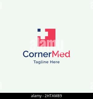 Vektorvorlage für medizinisches Kreuzsymbol-Logo-Design Stock Vektor