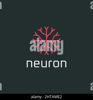 Neuron Logo Design Inspiration Vektor Vorlage Stock Vektor