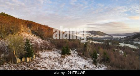 Naturlandschaften in Drumnadrochit und den Ruinen von Eskart in der Nähe von Loch Ness, Schottland Stockfoto