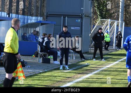 KSC U17 gewinnt gegen Stuttgarter Kickers Jugendliga Stockfoto