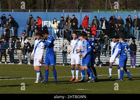 KSC U17 gewinnt gegen Stuttgarter Kickers Jugendliga Stockfoto