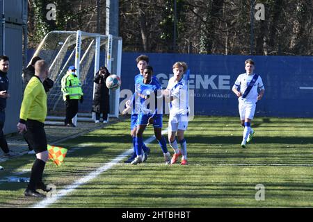 KSC U17 gewinnt gegen Stuttgarter Kickers Jugendliga Stockfoto