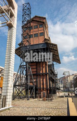 Die historische Gashane aus dem Jahr 1892 wurde restauriert und in ein Kultur- und Kunstzentrum umgewandelt. Das Gazhane Museum (Muze Gazhane) wurde am 9. Juli 2021 eröffnet. K Stockfoto