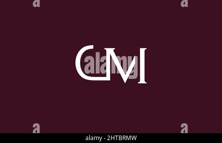 Buchstabenbuchstaben Initialen Monogramm-Logo VM, MC, C und M Stock Vektor