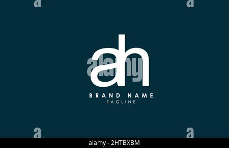 Buchstabenbuchstaben Initialen Monogramm-Logo AH, HA, A und H Stock Vektor