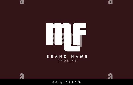 Buchstabenbuchstaben Initialen Monogramm-Logo MF, FM, F und M Stock Vektor