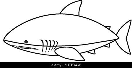 Schwarze und weiße doodle Charakter Abbildung Stock Vektor