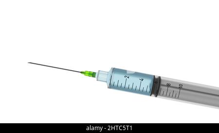 Typische Spritze mit Textraum 3D Abbildung Stockfoto