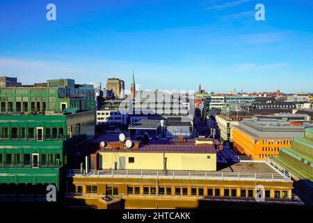 Wundervolle Aussicht auf die Skyline von Stockholm. Schweden. Stockholm ist die Hauptstadt, das kulturelle, politische und wirtschaftliche Zentrum Schwedens. Stockfoto