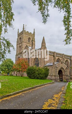 Priory Church of St Peter and St Paul, Leominster, Herefordshire, Großbritannien; Überreste eines Benediktiner-Priorats aus dem 13.. Jahrhundert. Stockfoto