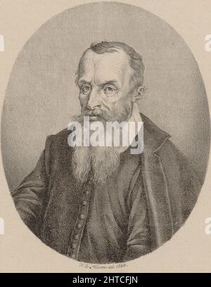 Porträt des Komponisten Adam Gumpelzhaimer (1559-1625), 1820. Private Sammlung. Stockfoto