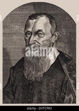 Porträt des Komponisten Adam Gumpelzhaimer (1559-1625). Private Sammlung. Stockfoto