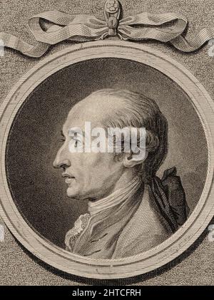 Porträt des Komponisten Johann Anton Andr&#xe9; (1775-1842). Private Sammlung. Stockfoto