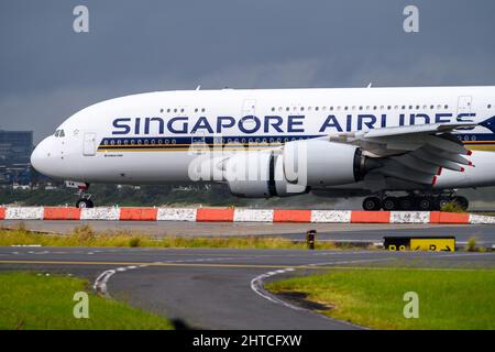 Singapore Airlines Airbus A380 Stockfoto