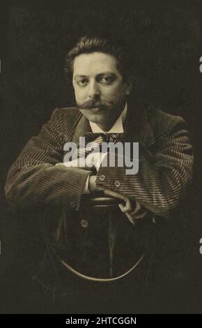 Porträt des Pianisten und Komponisten Enrique Granados (1867-1916), c. 1900. Private Sammlung. Stockfoto