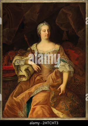 Porträt der Kaiserin Maria Theresia (1717-1780), als Königin von Ungarn und Böhmen. Private Sammlung. Stockfoto