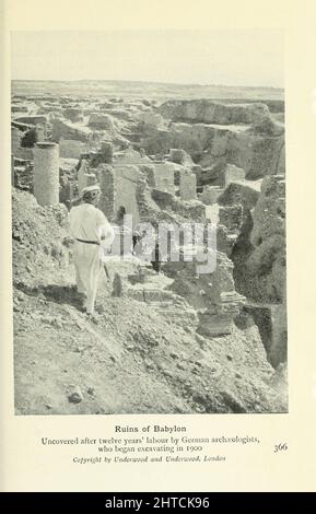 Ausgegrabene Ruinen von Babylon aus dem Buch "Mythen und Legenden von Babylonien und Assyrien" von Lewis Spence, Veröffentlicht London : Harrap 1916 Stockfoto