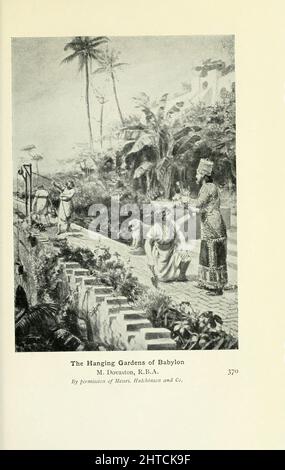 The Hanging Gardens of Babylon von M. Dovaston, R.B.A. Aus dem Buch "Mythen und Legenden von Babylonia und Assyrien" von Lewis Spence, London: Harrap 1916 Stockfoto