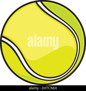 Tennis-Ball-Vektor-illustration Stock Vektor