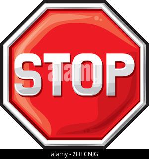 Stop-Schild-Vektor-illustration Stock Vektor